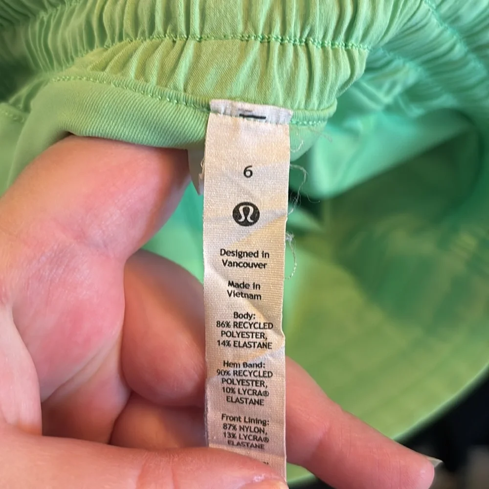 lululemon athletica Neon Lime Athletic Skirt